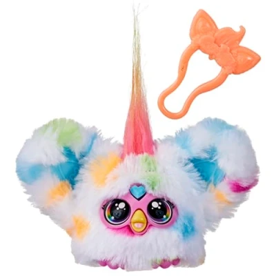 Image of Furby Furblets Loo Lay Mini Electronic Plush Toy, White, Orange
