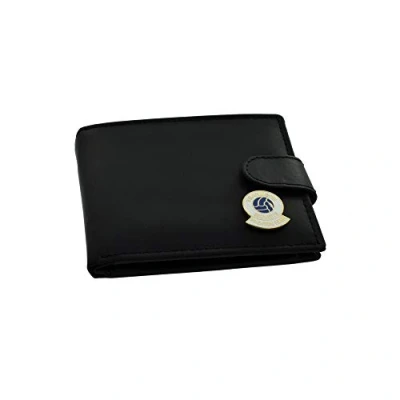 Image of GIFTSEARCH UK Tranmere Rovers FC Football Club Genuine Black Leather Wallet