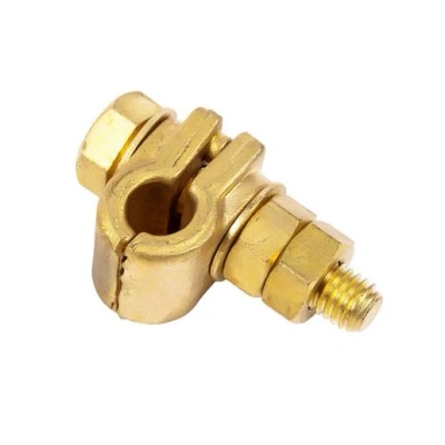 Image of Niglon Earth Rod Standard B Type Cable Lug Clamp Brass BCBR