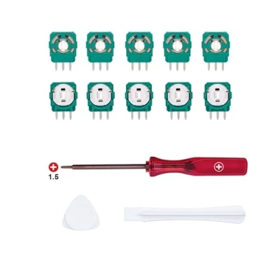 Image of Mcbazel 10Pcs 2K3 Ohm Potentiometer Replacement for PS5 Dual Sense Controller, Trimmer Sensor Module ALPS Analog Joystick with Open Tool Kit