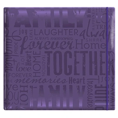 Image of MBI 12 x Inch Gloss Post Bound Scrapbook, Family, Dark Purple