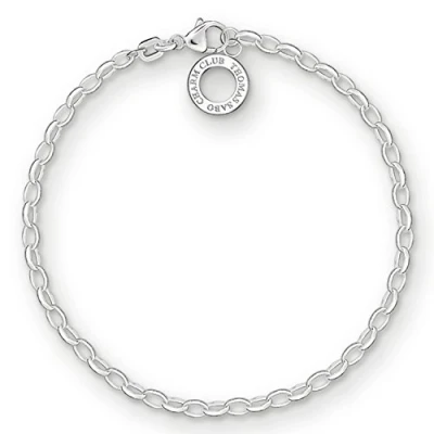 Image of Thomas Sabo Women Charm Bracelet Classic Club 925 Sterling Silver X0163 001 12