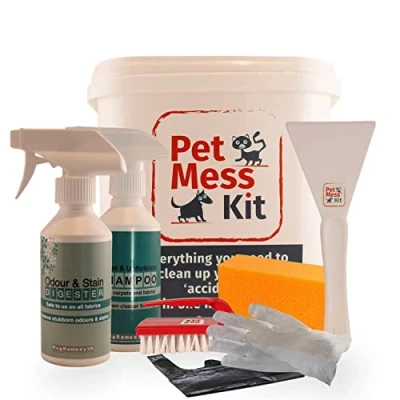 Image of RugRemedy Pet Mess Kit, Everything You Need To Clean Up After Your Pet, Complete Kit for Household Pets