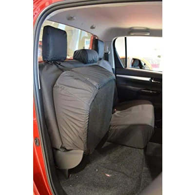 Image of Van Demon Tailored Seat Covers for Toyota Hilux Invincible (2016 ) [Rear Bench] Airbag Compatible, Heavy Duty Work Protection Accessories