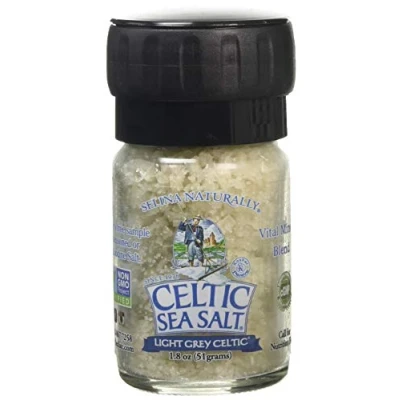 Image of Celtic Sea Salt, Mini Salt Grinder, with Light Grey Celtic, 1.8 oz (51 g)
