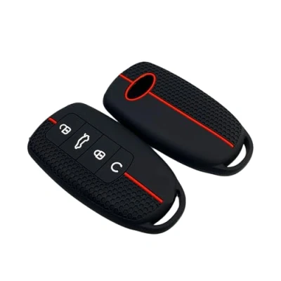 Image of Ninnyi 2 Pcs Silicone Car Key Cover, Honeycomb Pattern Protective Case for Chery omoda C5 Tiggo Shell Accessories