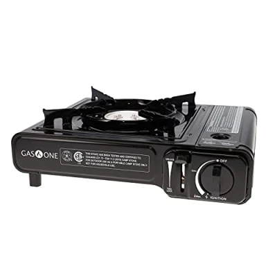 Image of Gas ONE GS 1000 7,650 BTU Portable Butane Stove Automatic Ignition with Carrying Case, CSA Listed (Stove)