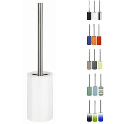 Image of Spirella Tube Stoneware Toilet Brush, White