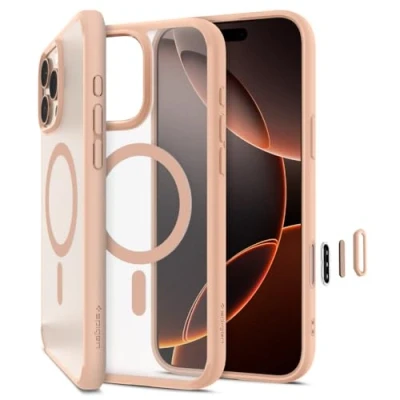 Image of Spigen Ultra Hybrid T MagFit Case for iPhone 16 Pro [Camera Control Covered] [MagSafe Compatible] Frost Rose Titanium