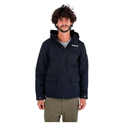 Image of Hurley thread collective inc. Men&#039;s Vinson Sherpa Lined Jacket, Black, S