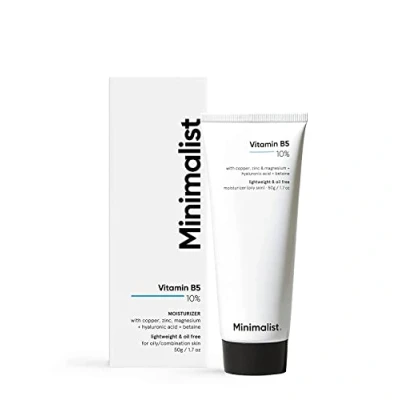 Image of Minimalist Vitamin B5 10% Oil Free Fast Absorbing Lightweight Face Moisturizer Gel For Oily &amp; Acne Prone Skin, 50 g (Pack of 1)