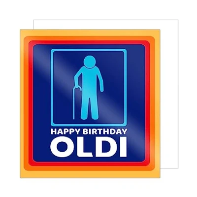 Image of Edition Seidel Premium Square Birthday Card with Envelope Happy Billet Man Oldi Humor Funny (GQ104)