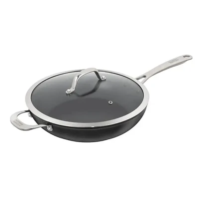 Image of Kuhn Rikon Easy Pro Induction 28cm Saute Pan with Helper Handle &amp; Glass Lid