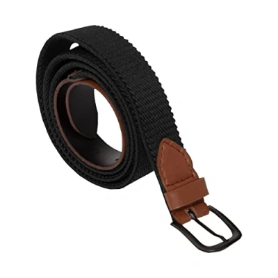 Image of 989Zé ENZO Mens canvas stretch Elasticated Belt for All waist Sizes EZ BELTS 07 BLACK 50
