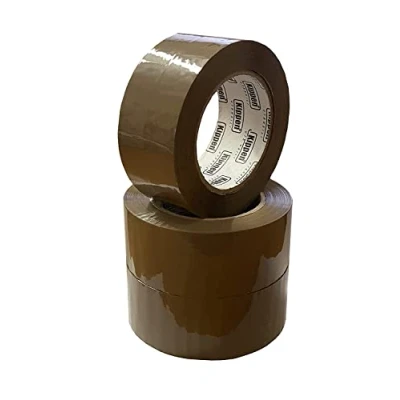 Image of kippen 9004AX Pack of 3 Rolls Havana Adhesive Tape for Packaging Size: 132mt x 48mm.
