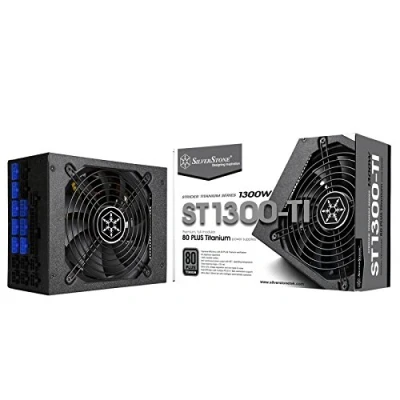 Image of SilverStone SST ST1300 TI Strider Titanium Series, 1300W 80 Plus ATX PC Power Supply, Low Noise 135mm, 100% modular (square type, thick cable)