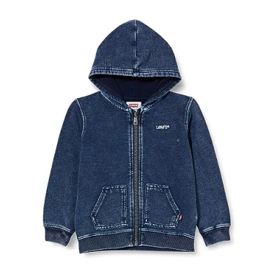 Image of Levi&#039;s Kids Lvb logo indigo full zip hoodie Boys Out Of The Blue 6 months