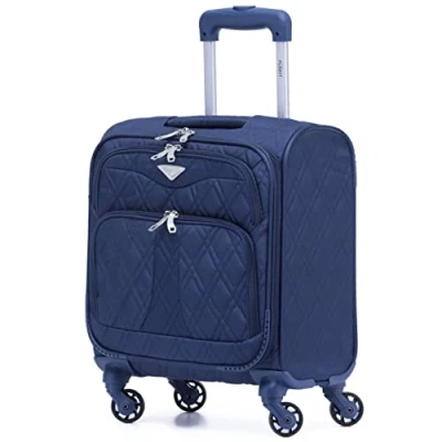 Image of Flight Knight Lightweight 4 Wheel 800D Soft Case Quilted Suitcase Cabin Carry On Hand Luggage Approved for easyJet Maximium Size Free