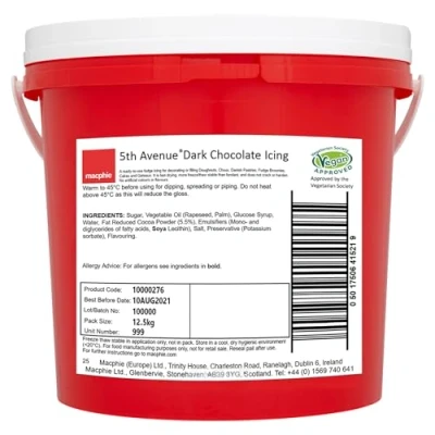 Image of Macphie 5th Avenue® Dark Chocolate Icing 12.5kg Tub