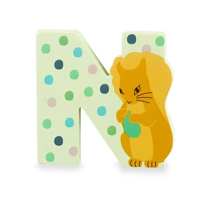 Image of Orange Tree Toys Peter Rabbit Wooden Alphabet Letter N