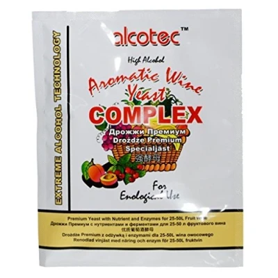 Image of alcotec Wine Yeast Universal 40g AROMATIC COMPLEX + Nutrient Enzymes Home Brew Yeasts, Making Yeast, Homebrew, meter …