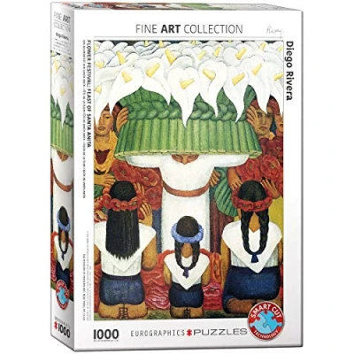 Image of Eurographics 6000 0798 Flower Festival Feast of Santa Anita by Diego Rivera Puzzle, Various, 48 x 68 cm