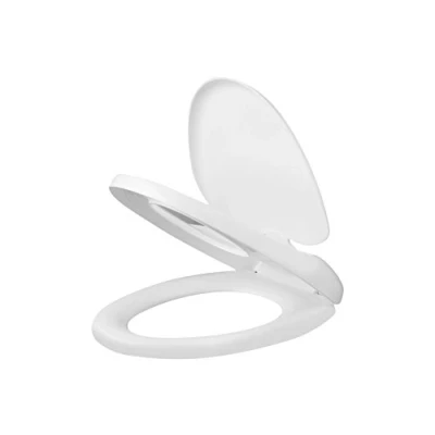 Image of Vinsani 2 in 1 White Family Toilet Seat with Built Child for Kids and Adult Soft Close Quick Release Hinges Friendly Potty Training