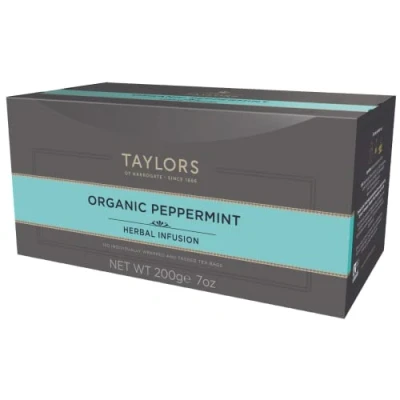 Image of Taylors of Harrogate Organic Peppermint, 100 Tea Bags (Pack 1, Total Teabags)
