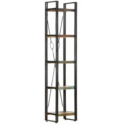 Image of vidaXL 5 Tier Bookcase 40x30x180 cm Solid Reclaimed Wood