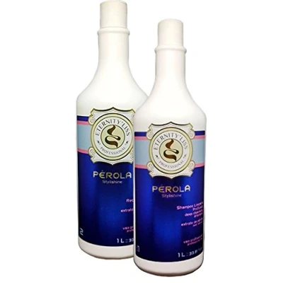 Image of Eternity Smoothing Perola Hair Straightening Treatment Kit (2 x 1 Litre Shampoo and Keratin)