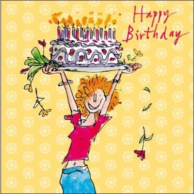 Image of Greeting card Birthday Cake time! by Quentin Blake