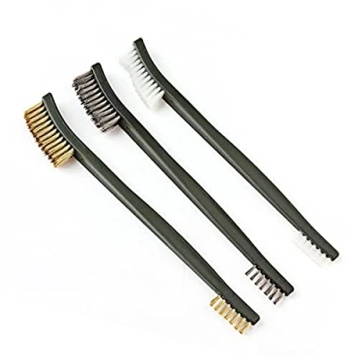 Image of OriGlam 3pcs Mini Wire Brush Set, Rust Paint Metal Cleaner, Cleaning Welding Slag and Rust, Handy Steel/Nylon/Brass Set Suitable for Paint/Rust/Dirt