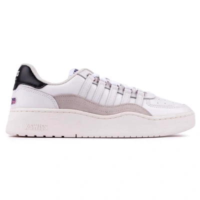 Image of K Swiss Mens Cannoncourt Trainers White Leather Size UK 8