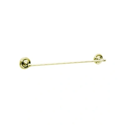 Image of Smedbo Villa Single Towel Rail, Brass, Gold, 63.5 x 7.5 6.9 cm