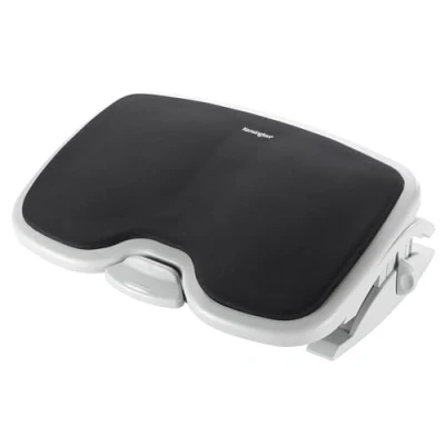 Image of Kensington Comfort Memory Foam Adjustable Footrest (K56144USF), Smartfit, White/Black