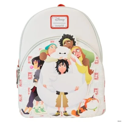 Image of Loungefly Disney Big Hero 6 10th Anniversary Baymax Gang Mini Backpack