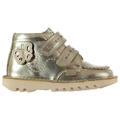 Image of Kickers Girls’ Kick Hi F Ankle Boots, Gold, 10 UK