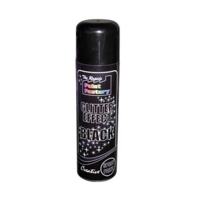 Image of Black Glitter Effect Spray Can Paint Decorative Creative Crafts Art DIY Design
