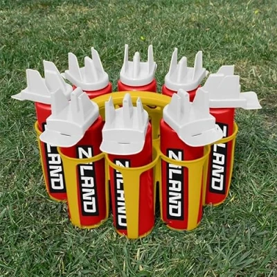 Image of Ziland Hybrid Water Bottle Set (8 x 1 Litre Bottles Carrier)(Red/White Yellow Carrier)