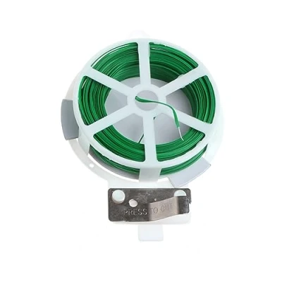 Image of 30m 50m Garden Twist Tie Wire Cable Reel with Cutter Plant Bush Flower