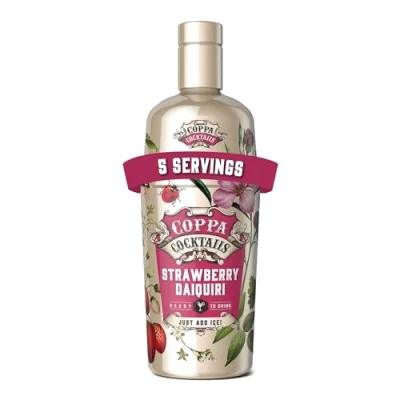 Image of Coppa Cocktails Ready to Drink Strawberry Daiquiri Easy Premium Pre Mixed Just Add Ice 10% ABV 70cl