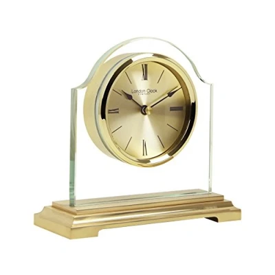 Image of London Clock Gold Break Arch Mantel Clock, 14.5 x 15 6cm
