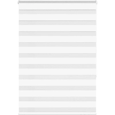 Image of vidaXL Zebra Blind White 110x150 cm Fabric Width 105.9 Polyester
