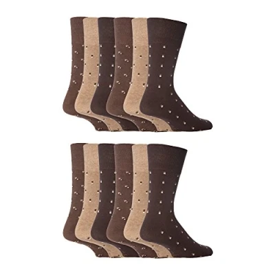 Image of 12 Pairs men&#039;s gentle grip no elastic socks 6 11 uk, 39 45 eur, Plain Colours (MGG20)