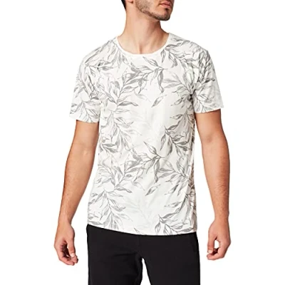 Image of KEY LARGO Men&#039;s Leaves Round T Shirt, Anthracite (1101), XXL
