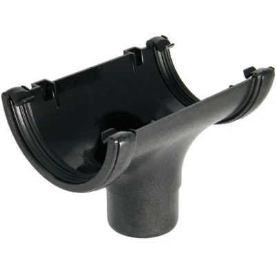 Image of FloPlast Half Round Cast Iron Effect Running Outlet 112mm