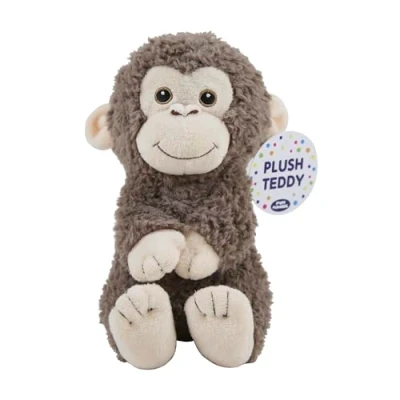 Image of Eurowrap 8&quot; Plush Monkey Teddy Bear Toy Brown Soft Perfect for Children, Gifts, Birthdays, Kids