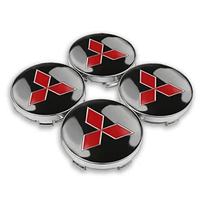 Image of URYYRIT Car Hub Centre Caps, For Mitsubishi ASX, 60mm, Waterproof DustProof Wheel Decoration Cover, Center with Logo Emblem Sticker, Exterior Accessories