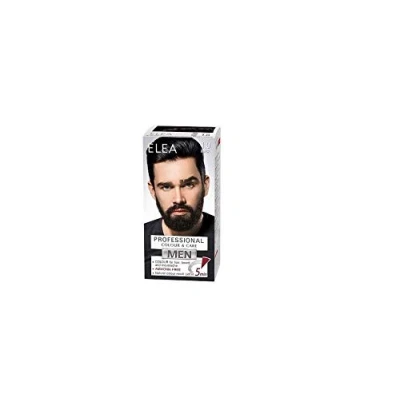 Image of Elea men Professional Color &amp; Care No ammonia cream paint for hair, beard and mustache 100ml (Black 1.0)