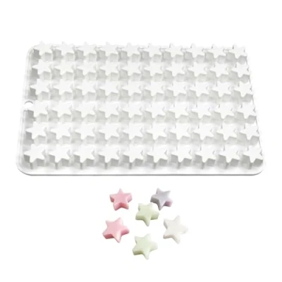 Image of 60 Cavity Star Shape Silicone Mold Fondant Chocolate Mould Cake Dessert Kitchen Baking Supplies Nonstick